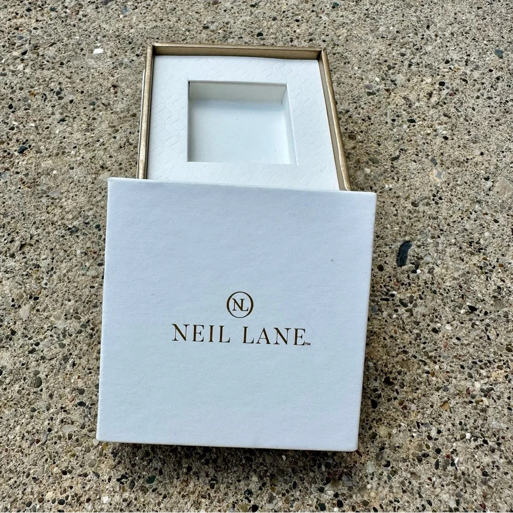 Neil Lane Kay Jewelers Empty White & Gold Ring 3” Square Box